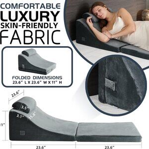 Orthopedic Bolsters for Back, Leg, Neck Pain, Support-3 piece adjustable set